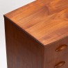 Teakhouten groot model Deense Mid-Century vintage ladekast
