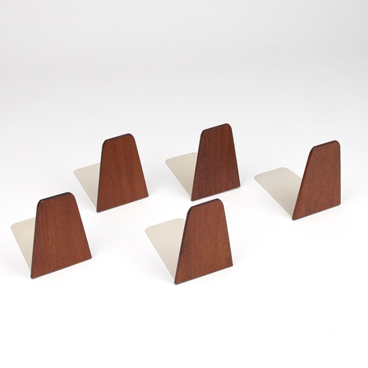 Kai Kristiansen set van 5 Mid-Century boekensteunen