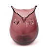 Mid-Century vintage purple vase shaped like an owl