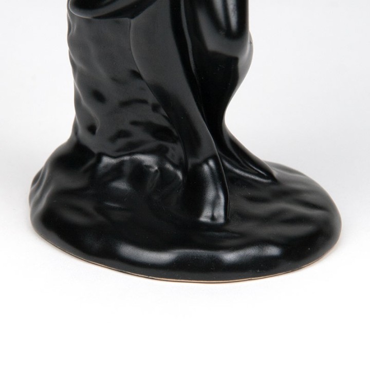 Mid-Century 1950/60s vase with woman standing against palm tree