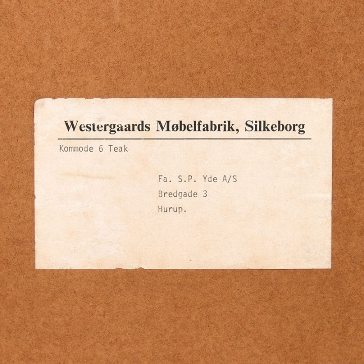 Westergaards Møbelfabrik Mid-Century 6 lades ladekast