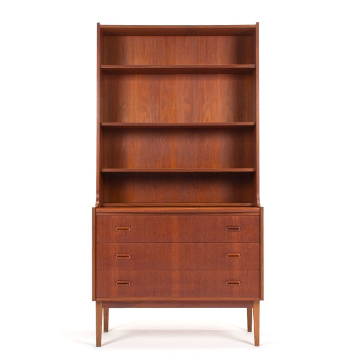 Danish teak Mid-Century bookcase and secretary furniture
