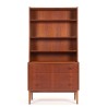 Deens teak Mid-Century boekenkast en secretaire meubel