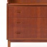Deens teak Mid-Century boekenkast en secretaire meubel
