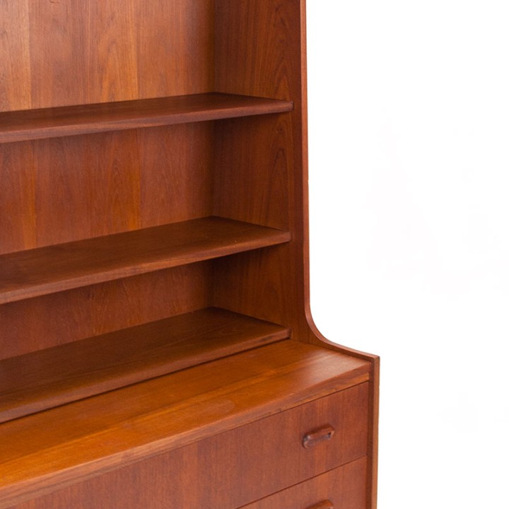 Deens teak Mid-Century boekenkast en secretaire meubel