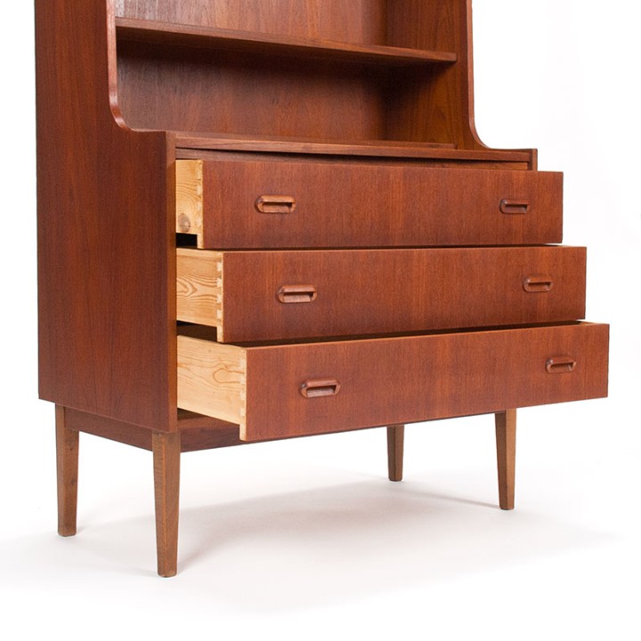 Deens teak Mid-Century boekenkast en secretaire meubel