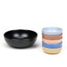 Pastelkleurige Flora Gouda vintage Mid-Century pinda set