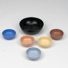 Pastelkleurige Flora Gouda vintage Mid-Century pinda set