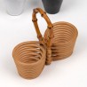 Vintage salt and pepper set in bamboo holder