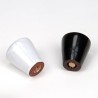 Vintage salt and pepper set in bamboo holder
