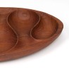 Mid-Century organisch vormgegeven schaal in teak