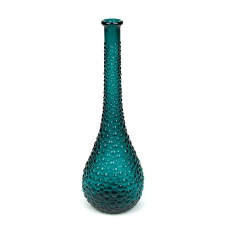 Italian Empoli carafe vintage model blue glass