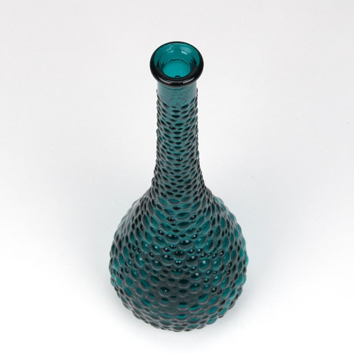 Italiaanse Empoli karaf vintage model in blauw glas