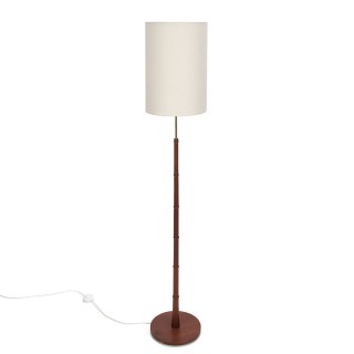 Teakhouten Mid-Century Deense slanke vloerlamp