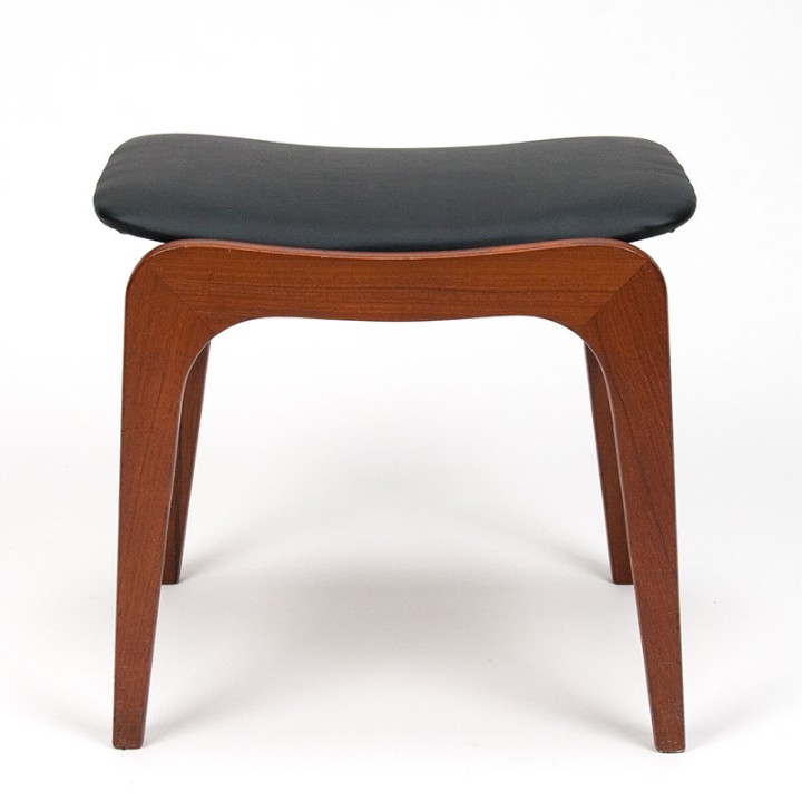 Organically shaped Danish vintage ottoman