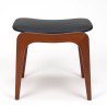 Organically shaped Danish vintage ottoman