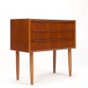 Deens model vintage Mid-Century kleine ladekast