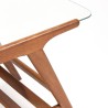 Mid-Century vintage side table with glass top