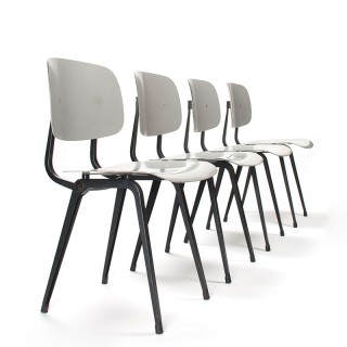 Friso Kramer early vintage design set of 4 Revolt chairs