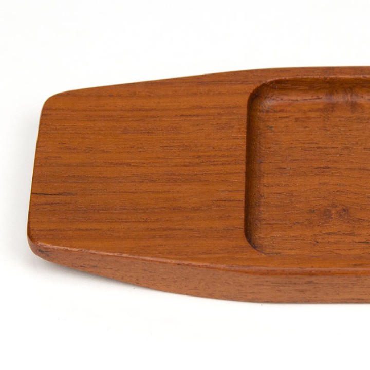Klein Deens vintage serveerschaaltje in teak