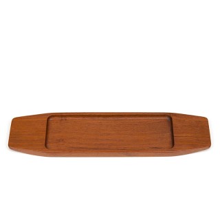 Klein Deens vintage serveerschaaltje in teak