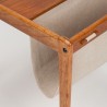 Teak Mid-Century side table/newspaper rack design S.P. 