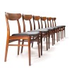 Mid-Century Danish set of 6 teak dining chairs