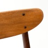 Mid-Century Deense set van 6 eettafel stoelen in teak