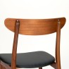 Mid-Century Danish set of 6 teak dining chairs