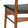 Mid-Century Deense set van 6 eettafel stoelen in teak