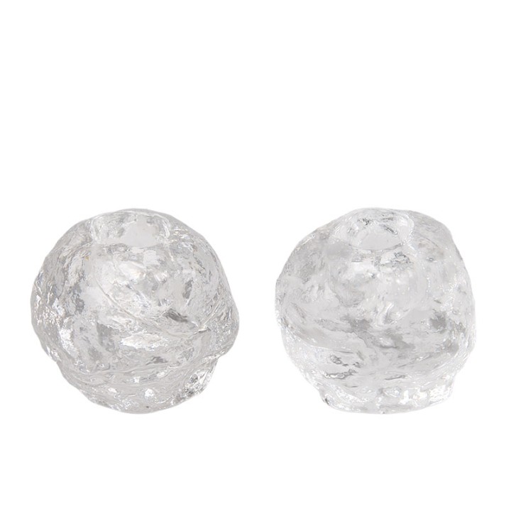 Set van 2 vintage sneeuwbal kandelaar van Kosta Boda