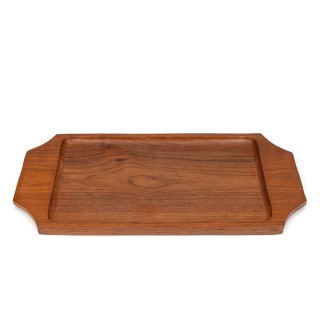 Teakhouten serveerblad vintage Deens model jaren zestig