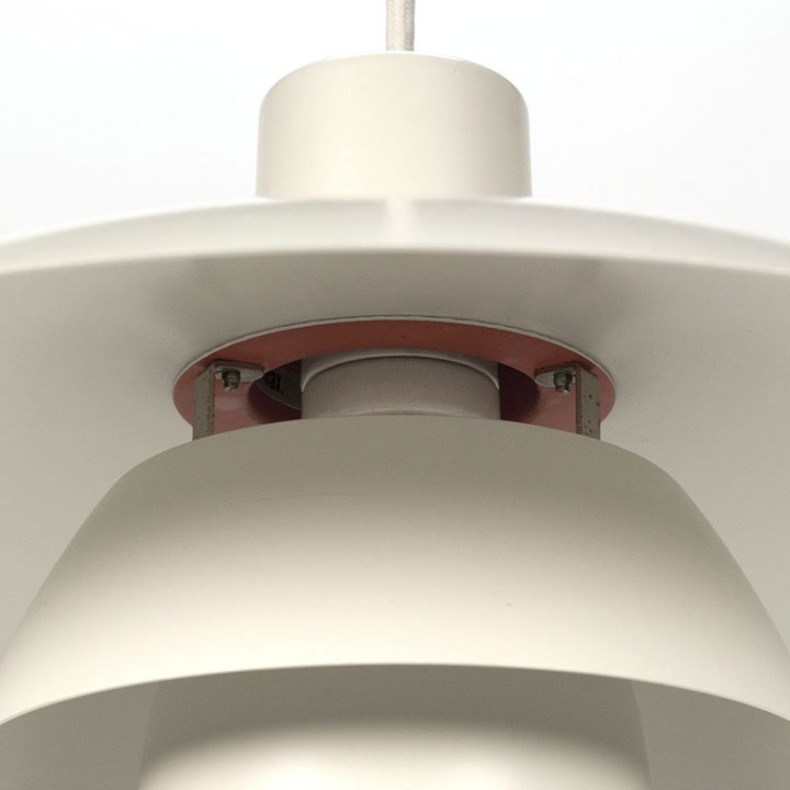 Vintage wit model PH 4/3 lamp met diffuser