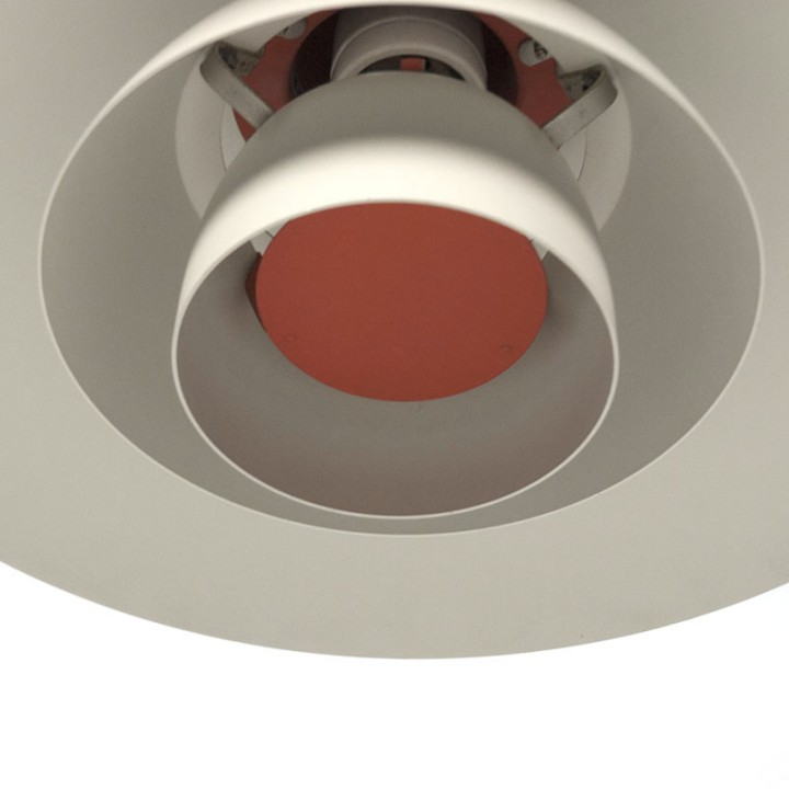 Vintage wit model PH 4/3 lamp met diffuser