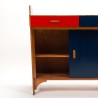 Commode meubel vintage jaren 30/40 met primaire kleuren