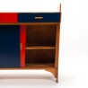 Commode meubel vintage jaren 30/40 met primaire kleuren