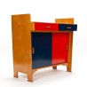 Commode meubel vintage jaren 30/40 met primaire kleuren