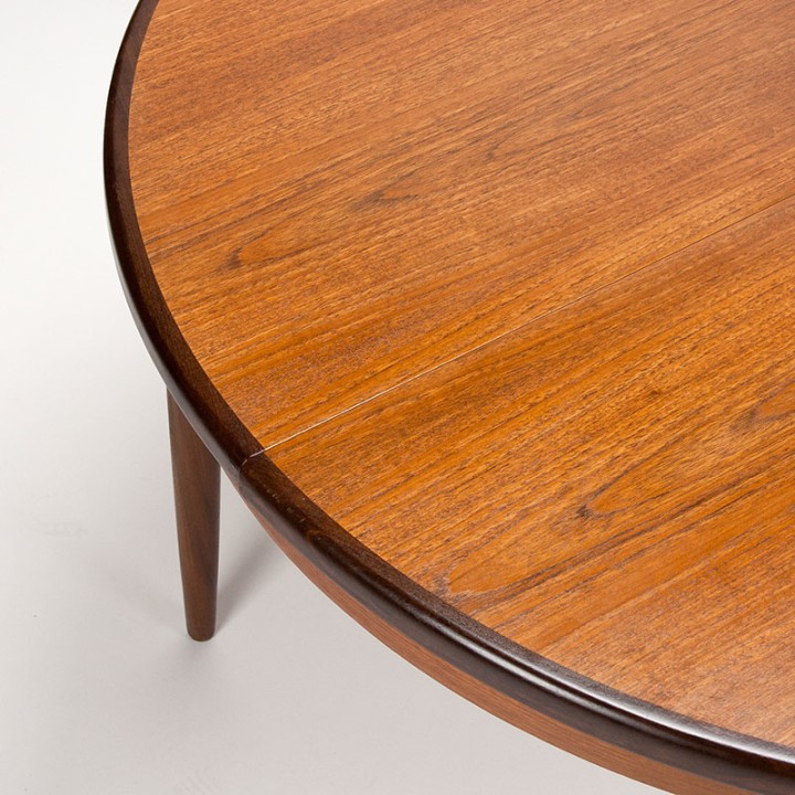Rond model uitschuifbare Mid-Century eettafel van Gplan