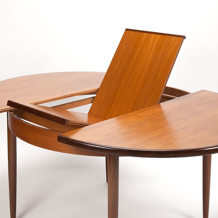 Rond model uitschuifbare Mid-Century eettafel van Gplan