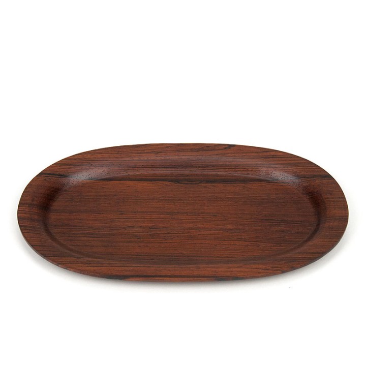 Palissander Mid-Century ovaal serveerschaaltje