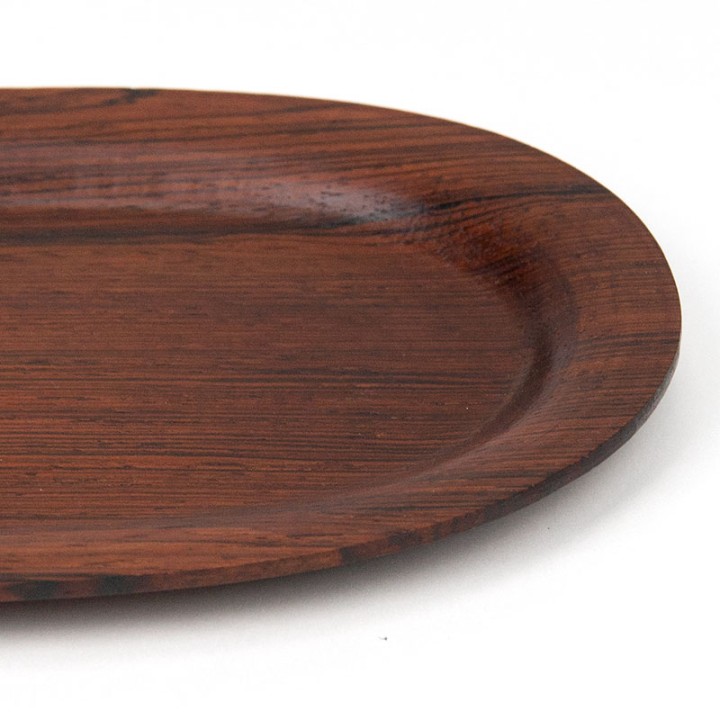Palissander Mid-Century ovaal serveerschaaltje