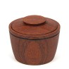Miniature vintage bowl with lid in teak