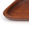 Danish Mid-Century teak serving dish triangle