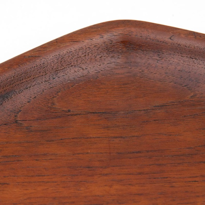 Danish Mid-Century teak serving dish triangle
