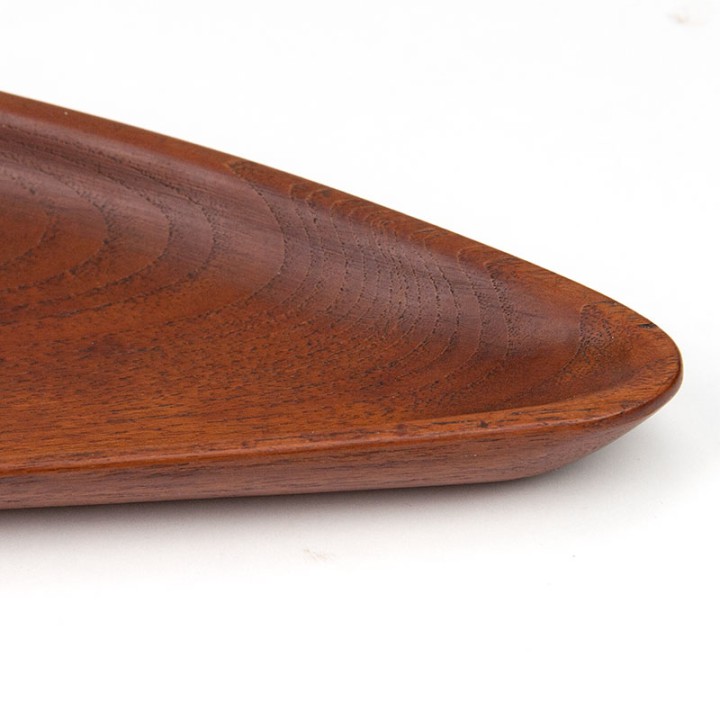 Danish Mid-Century teak serving dish triangle