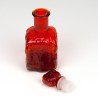 Empoli Mid-Century glass carafe orange/red