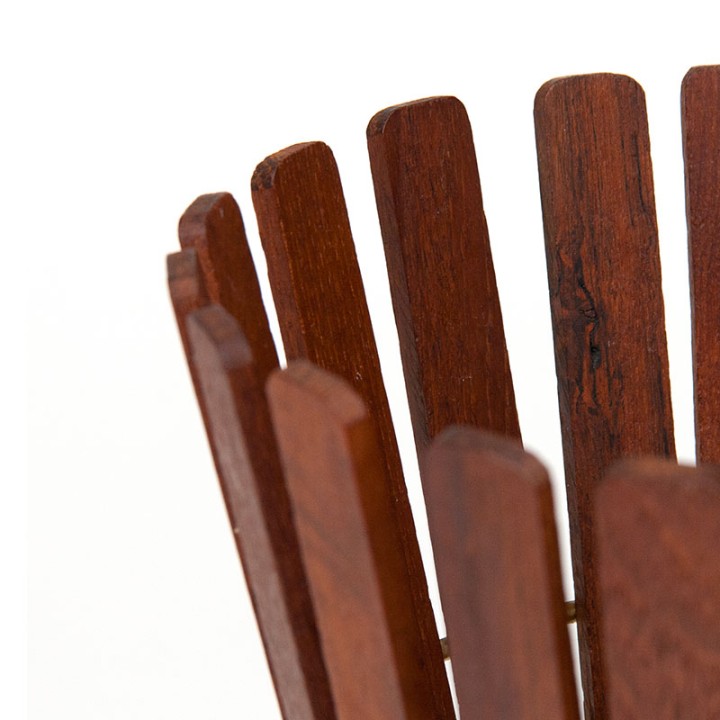Danish Mid-Century teak flowerpot holder on a tripod
