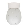 Vintage 1950s frosted glass ceiling light with dots