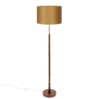 Mid-Century rosewood floor lamp in bamboo style
