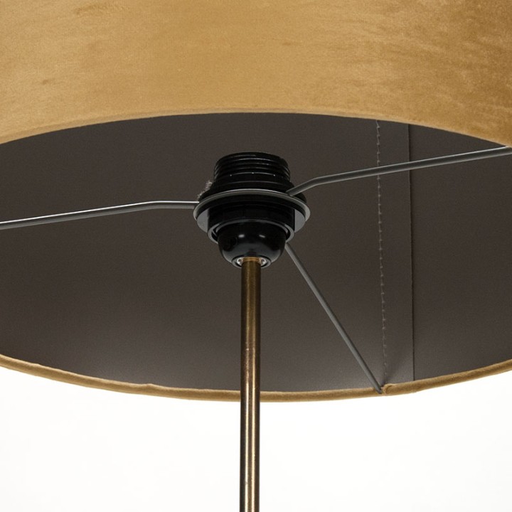 Mid-Century palissander vloerlamp in bamboe stijl